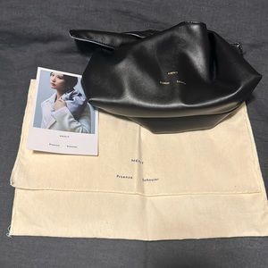 Merit x Proenza Schouler reversible knot pouch vegan leather limited edition!